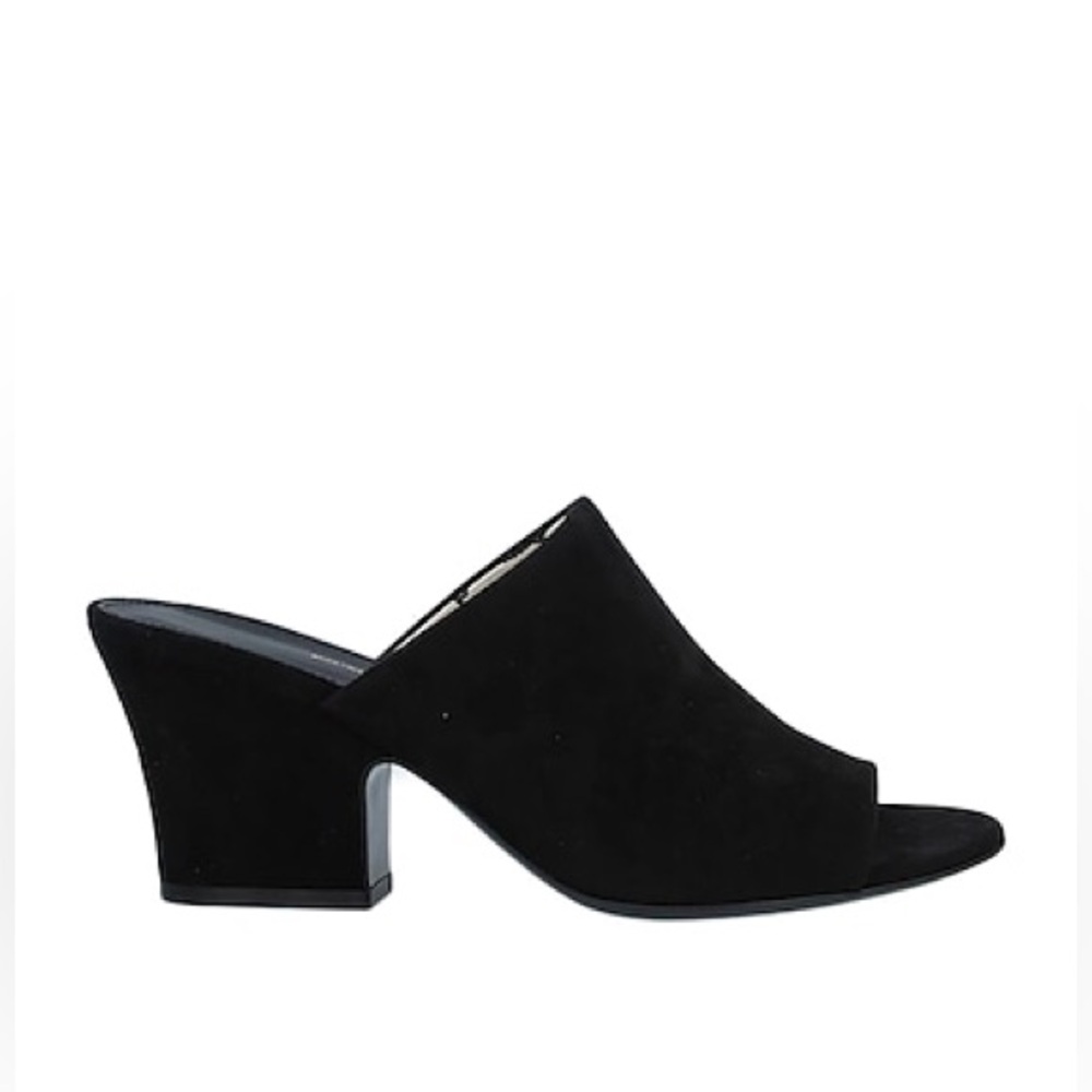Salvatore Ferragamo black suede slides, sandals NEW in box